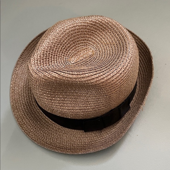 pop Accessories - Straw Fedora with Black Band Hat